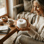 Einfarbiges gefachtes Garn "Weiss" – Einfarbiges Garn von Chiemseegarn