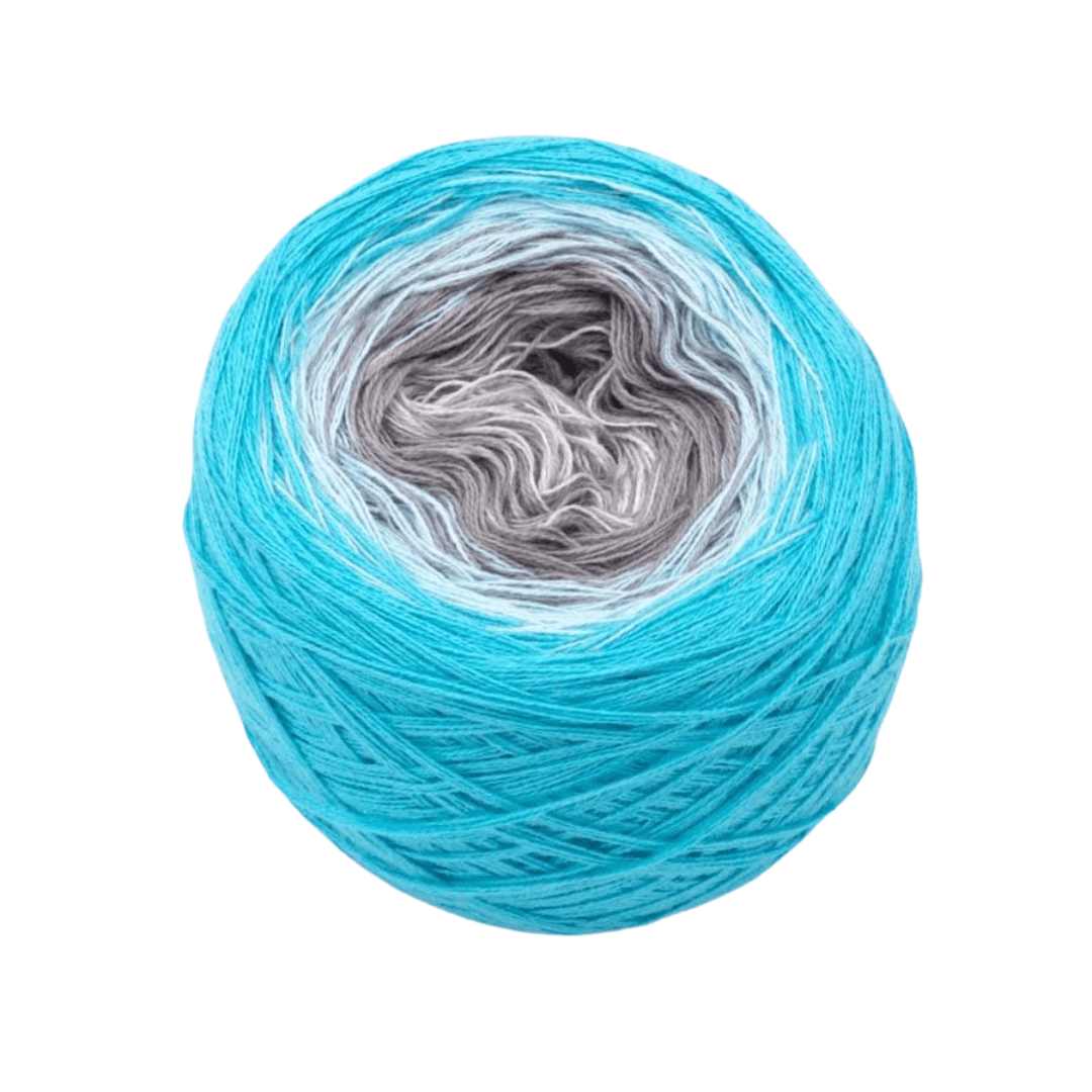 Eiskönigin - Bobbel Wolle und Farbverlaufsgarn von Chiemseegarn