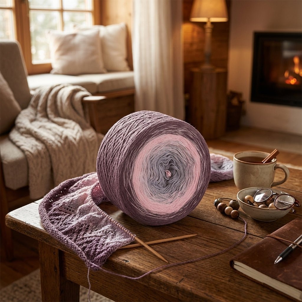 Eisrose – Farbverlaufsgarn von Chiemseegarn