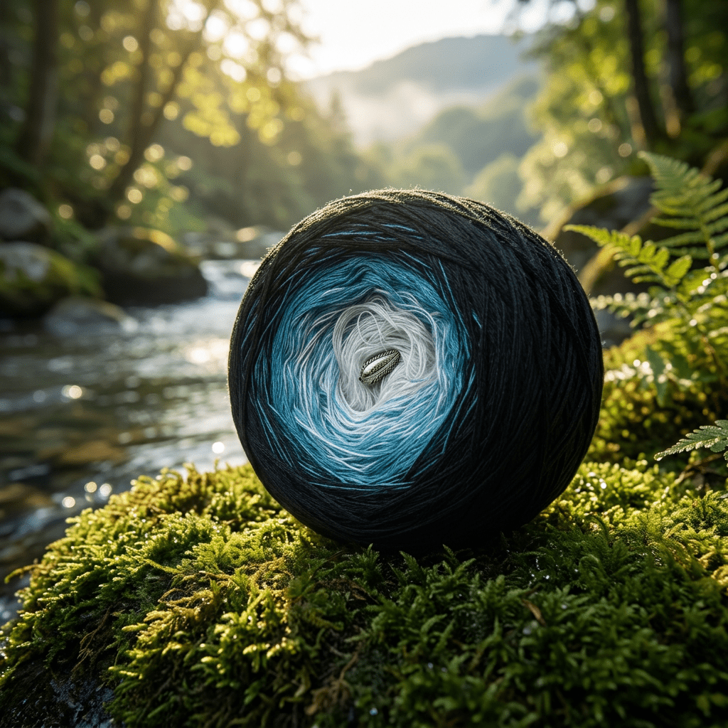 Elsternfeder – Farbverlaufsgarn von Chiemseegarn