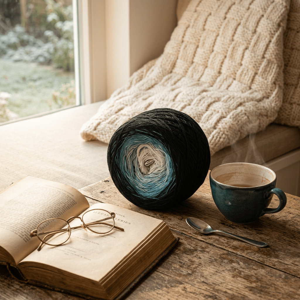 Elsternfeder – Farbverlaufsgarn von Chiemseegarn