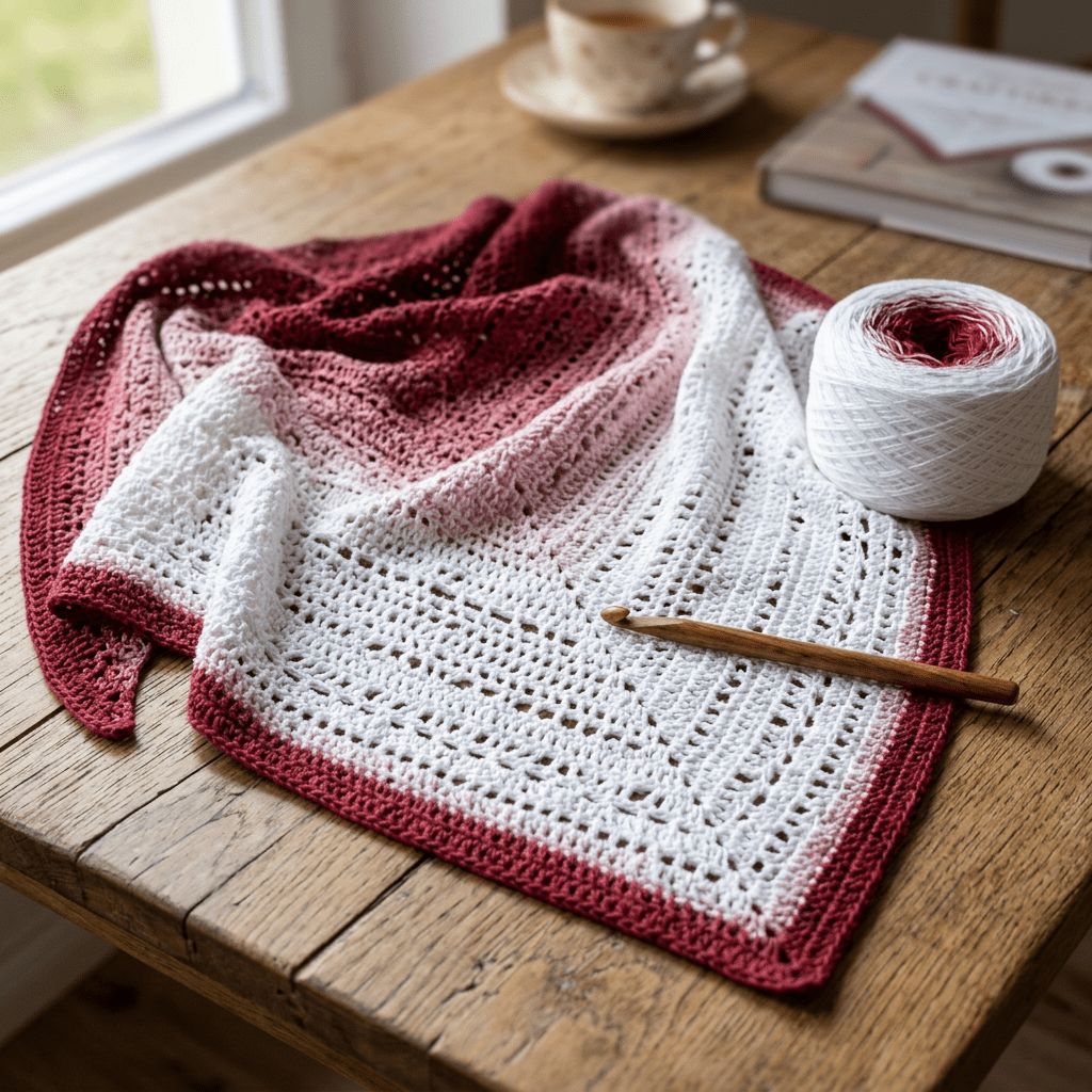 Erdbeeren mit Sahne – Farbverlaufsgarn von Chiemseegarn