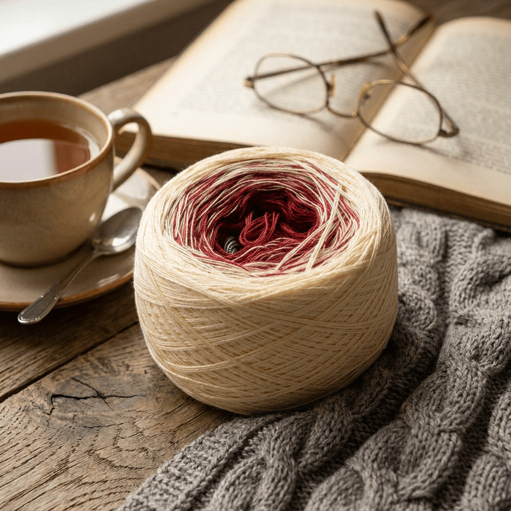 Erdbeervanille – Farbverlaufsgarn von Chiemseegarn