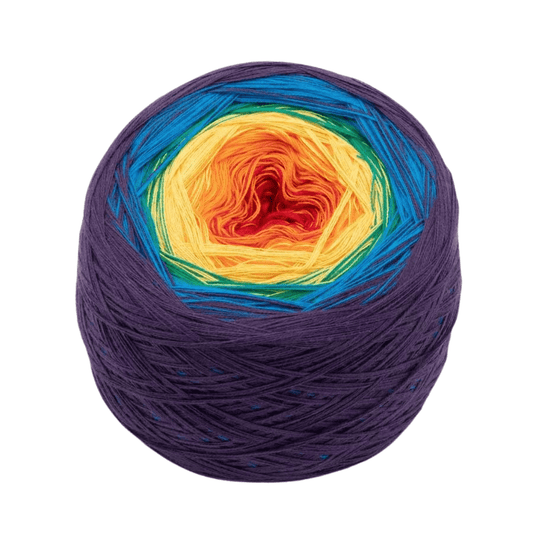 Farbverlaufsgarn Regenbogen (dunkel) - Bobbel Wolle und Farbverlaufsgarn von Chiemseegarn