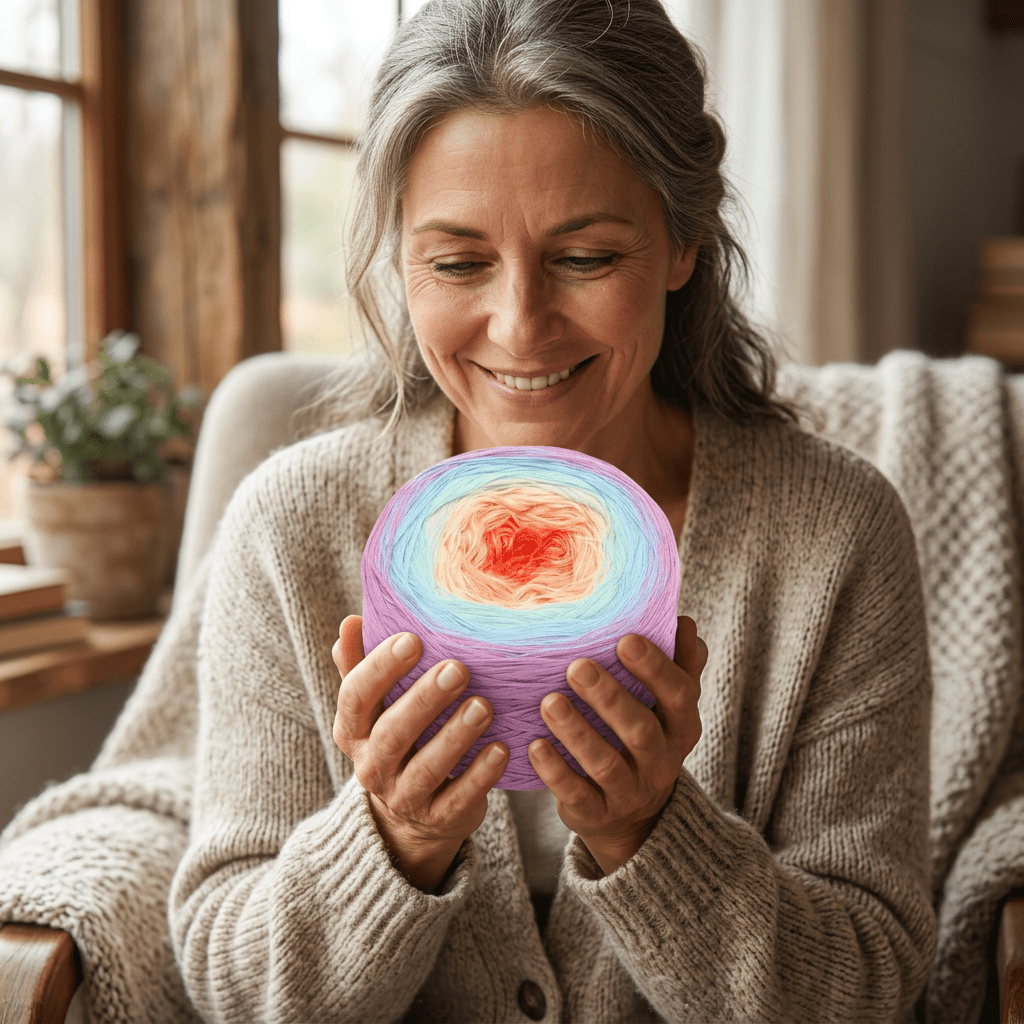 Farbverlaufsgarn Regenbogen (pastell) – Farbverlaufsgarn von Chiemseegarn