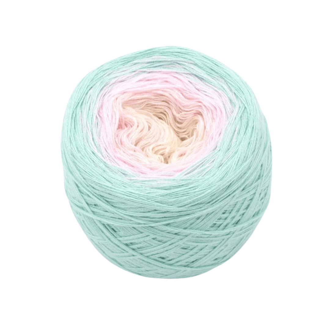 Frühlingshauch - Bobbel Wolle und Farbverlaufsgarn von Chiemseegarn