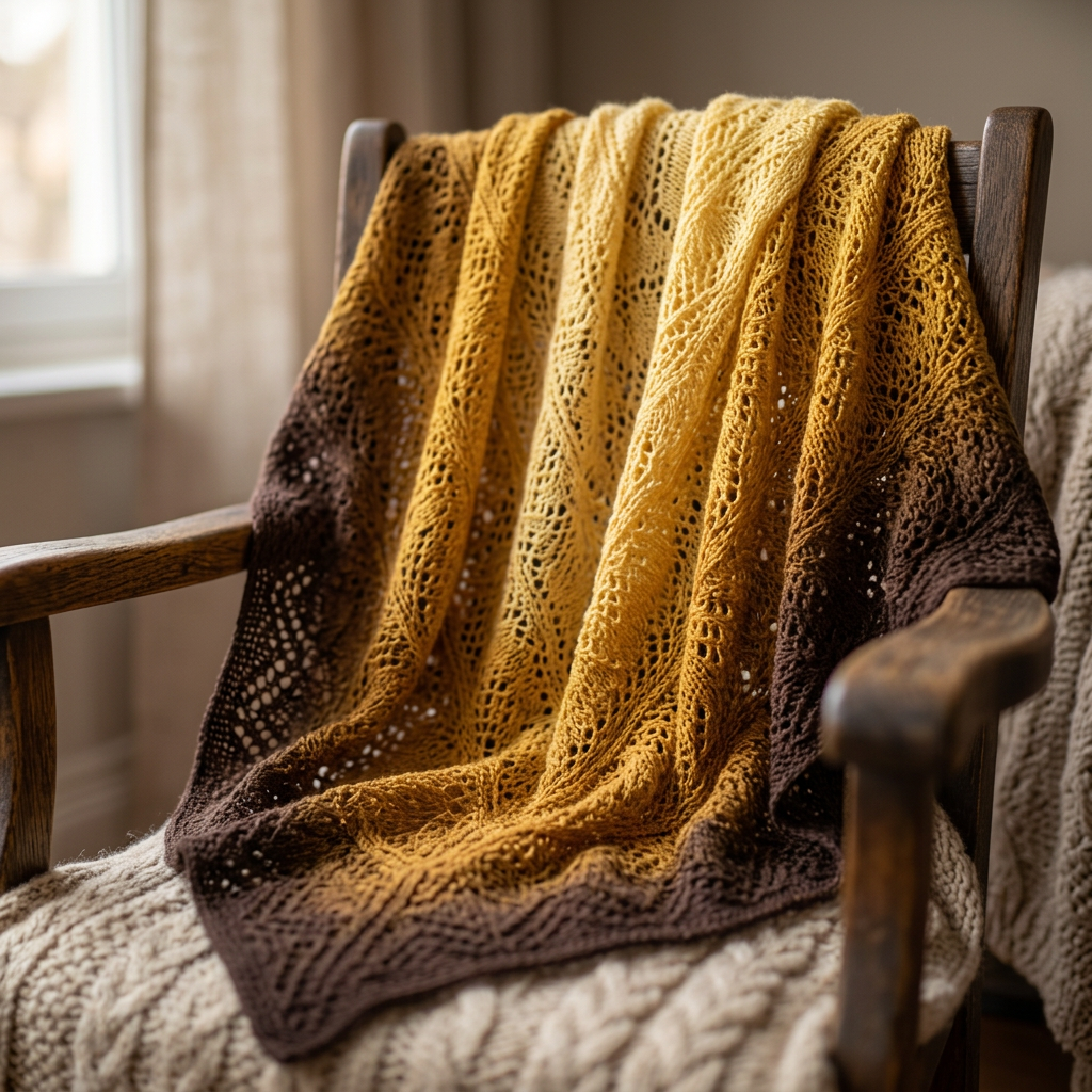 Blatt im Herbst - 🧶 Gestrickt