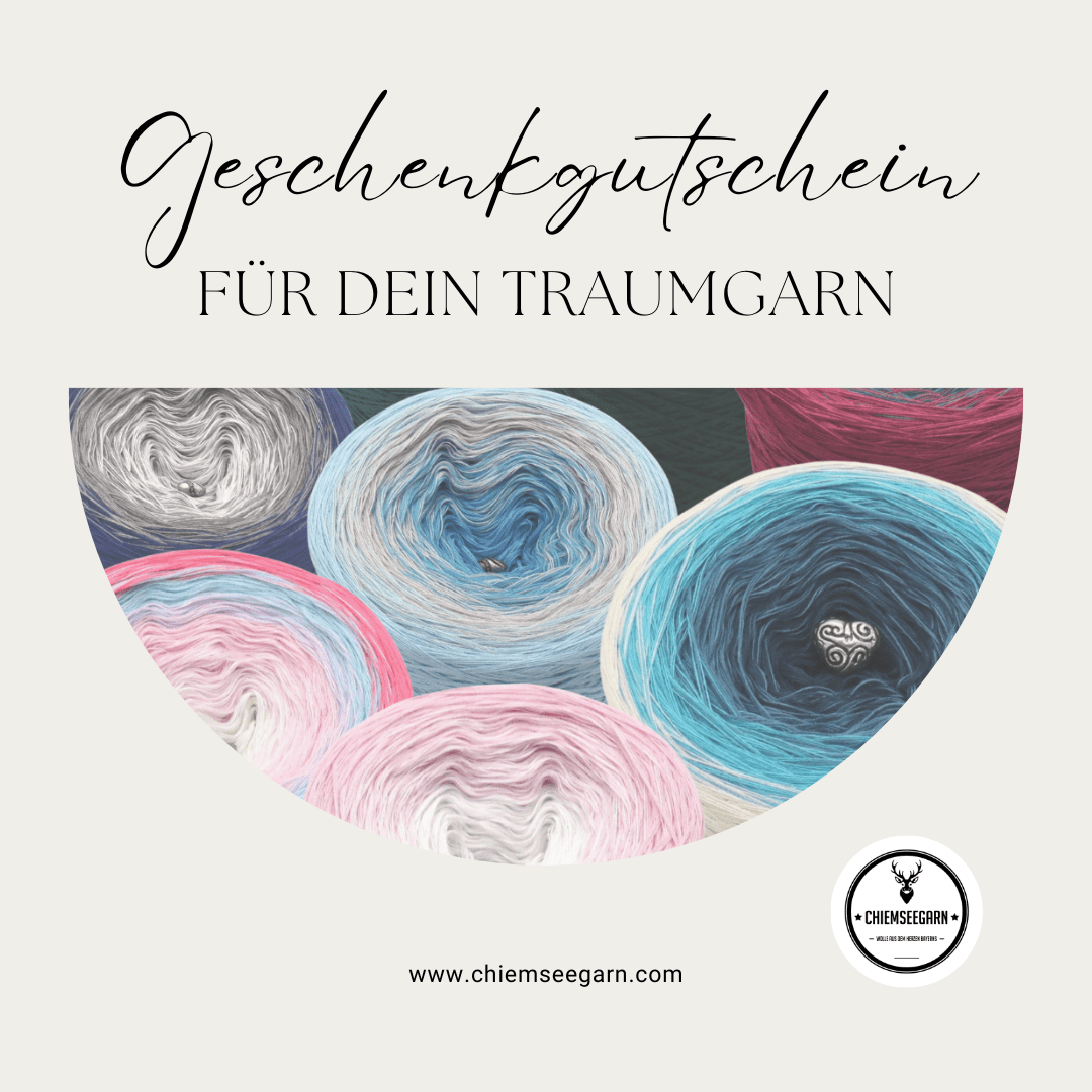 Geschenkgutschein - Bobbel Wolle und Farbverlaufsgarn von Chiemseegarn