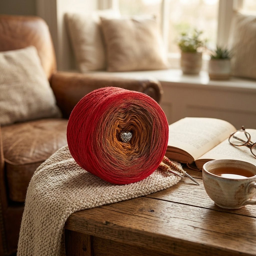 Glühende Sonne – Farbverlaufsgarn von Chiemseegarn
