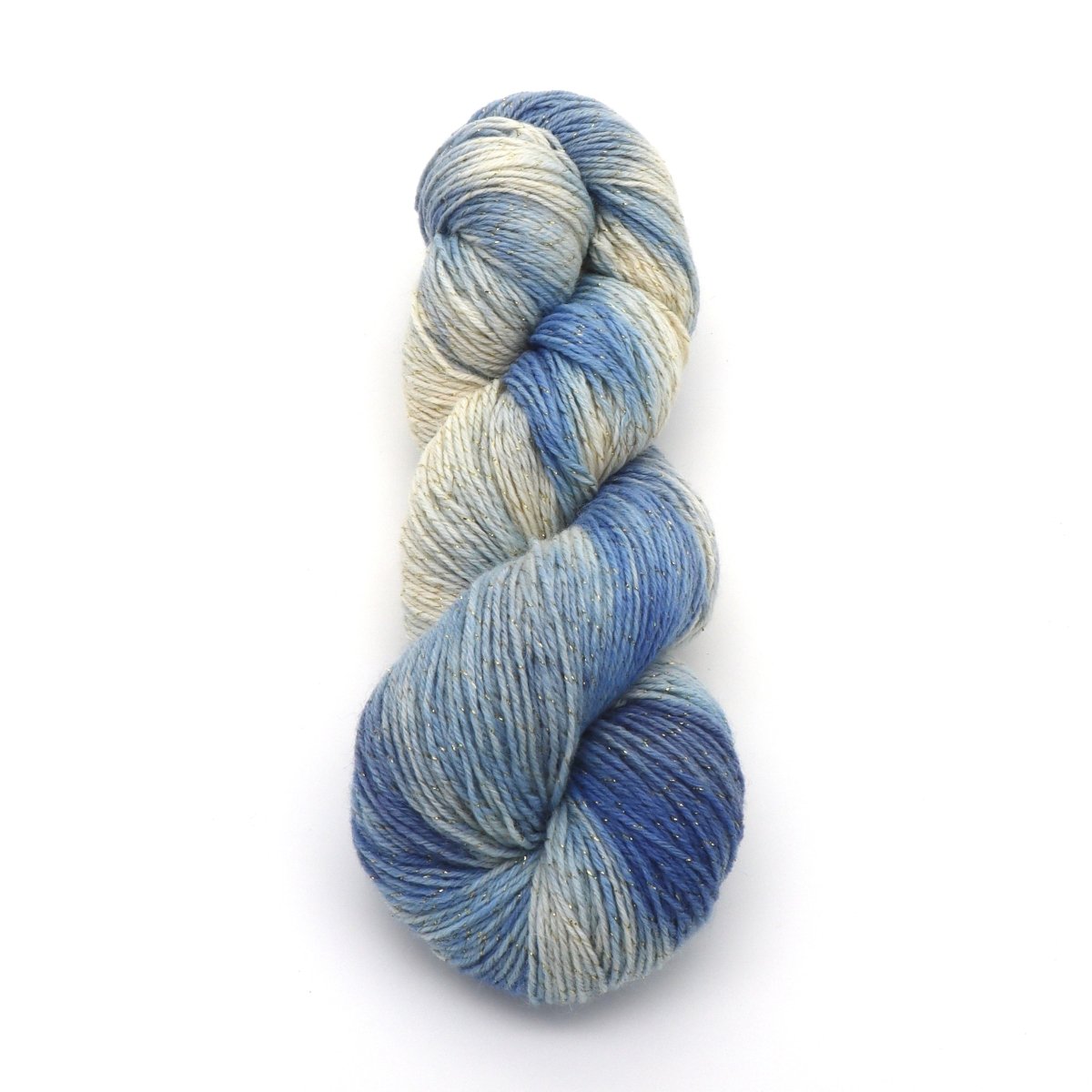 Handgefärbte Sockenwolle "Sommerhimmel" - Bobbel Wolle und Farbverlaufsgarn von Chiemseegarn