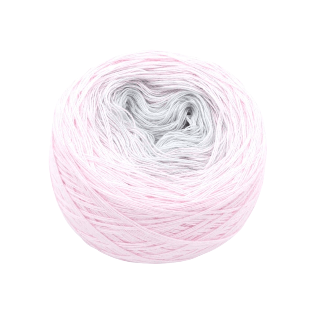 Hochzeitskleid - Bobbel Wolle und Farbverlaufsgarn von Chiemseegarn