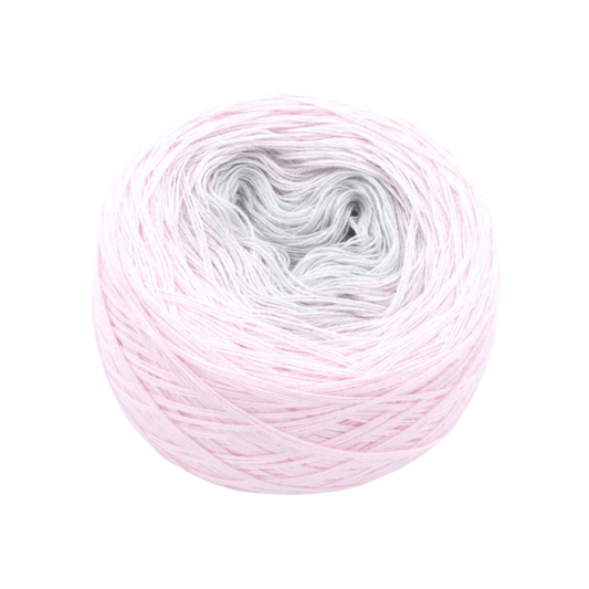 Hochzeitskleid - Bobbel Wolle und Farbverlaufsgarn von Chiemseegarn