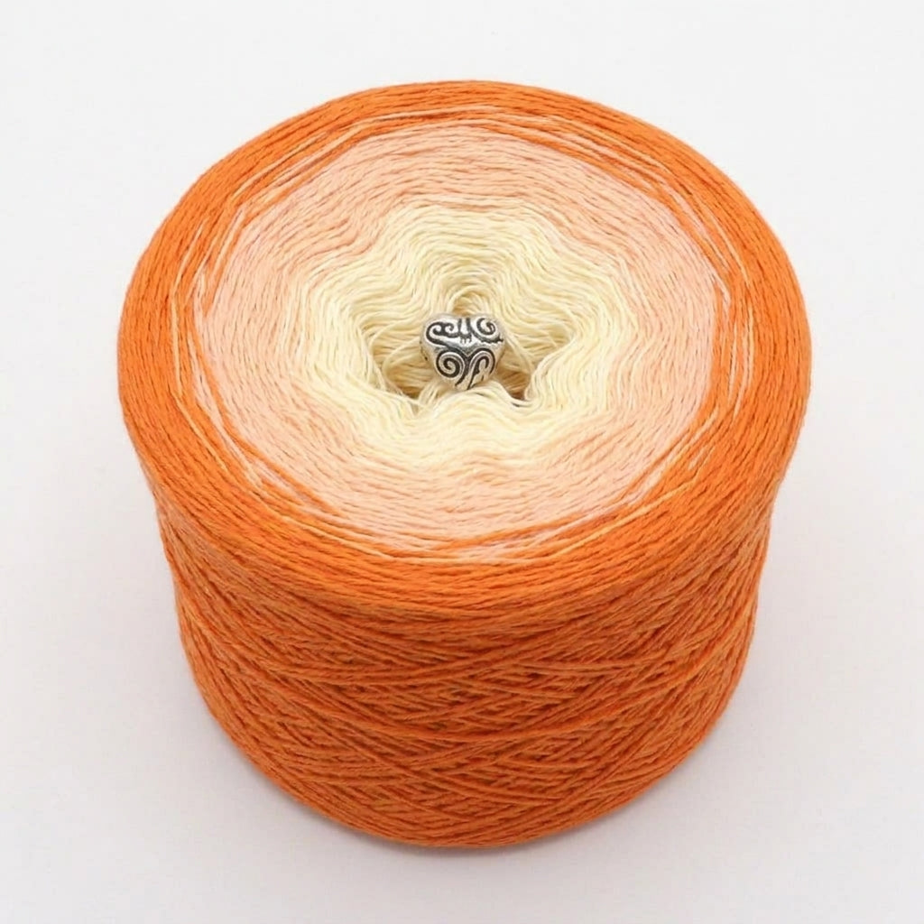 Farbverlaufsgarn Aprikose – Creme Peach Mango