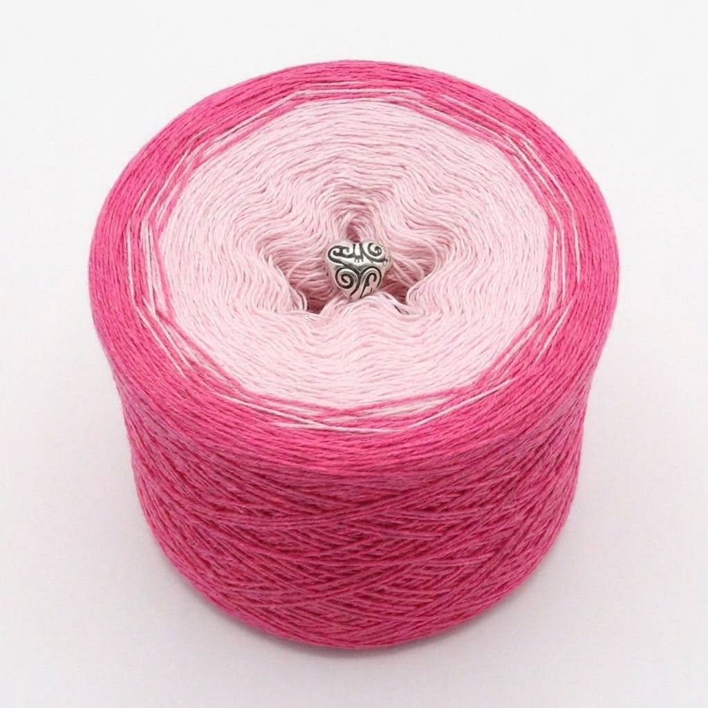 Farbverlaufsgarn Kirschblüte – Babyrosa Candy