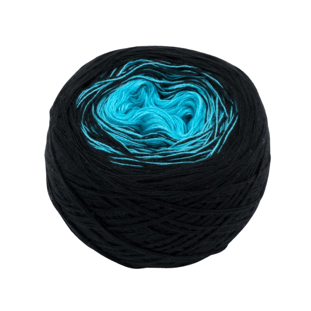 Karibik bei Nacht - Bobbel Wolle und Farbverlaufsgarn von Chiemseegarn