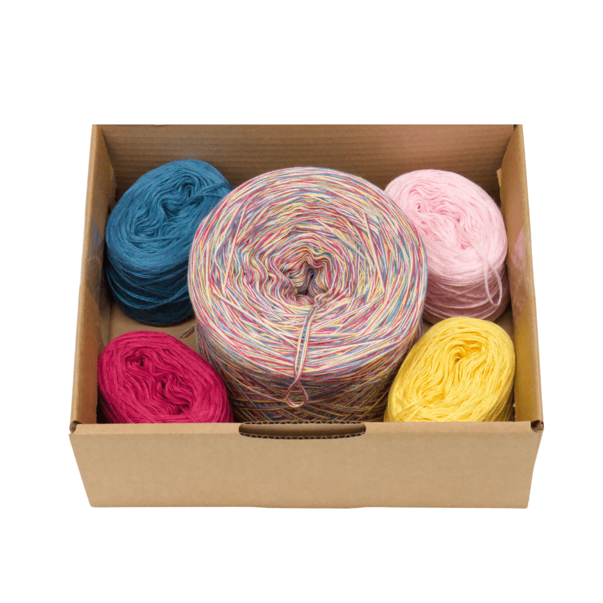 Konfetti Boxen - Bobbel Wolle und Farbverlaufsgarn von Chiemseegarn