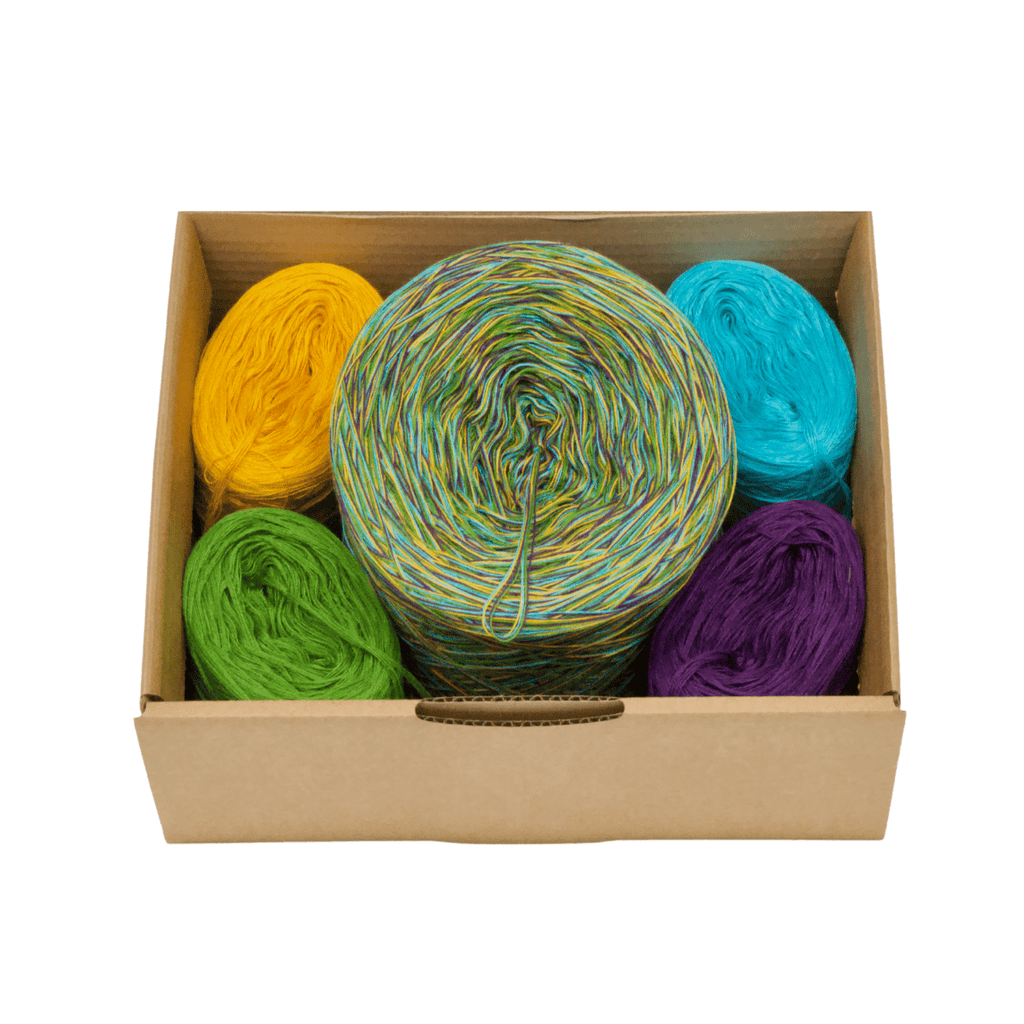Konfetti Boxen - Bobbel Wolle und Farbverlaufsgarn von Chiemseegarn