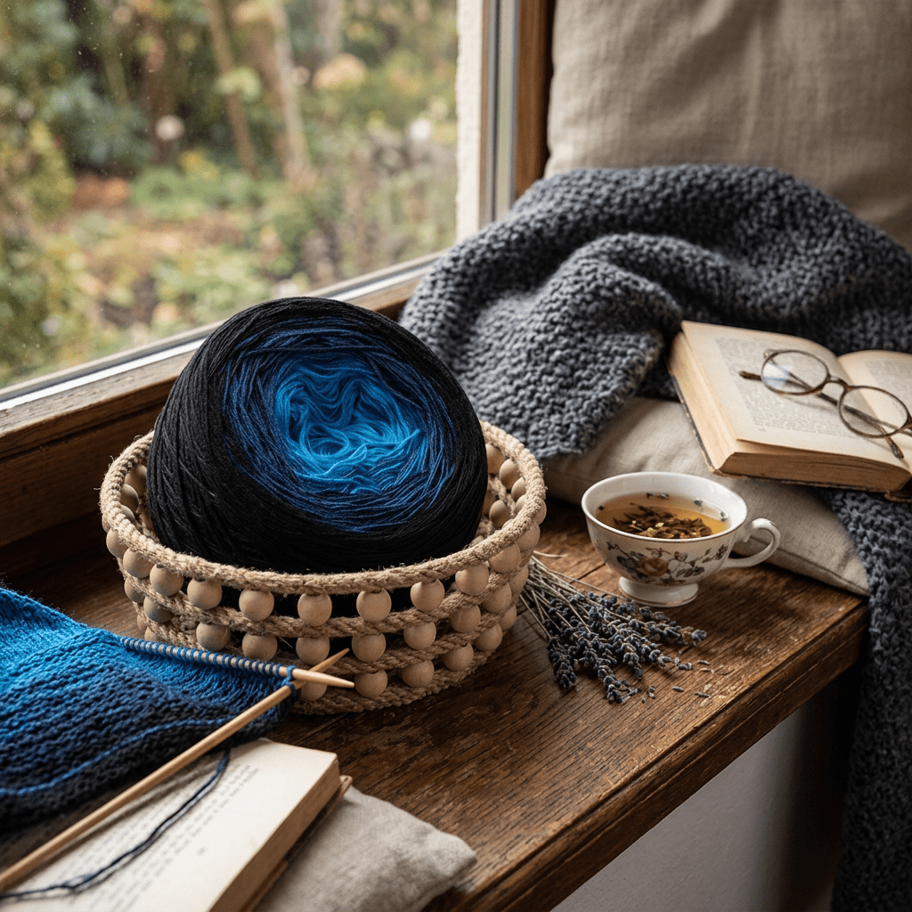 Königin der Nacht – Farbverlaufsgarn von Chiemseegarn