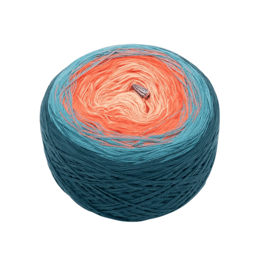 Korallenriff - Bobbel Wolle und Farbverlaufsgarn von Chiemseegarn