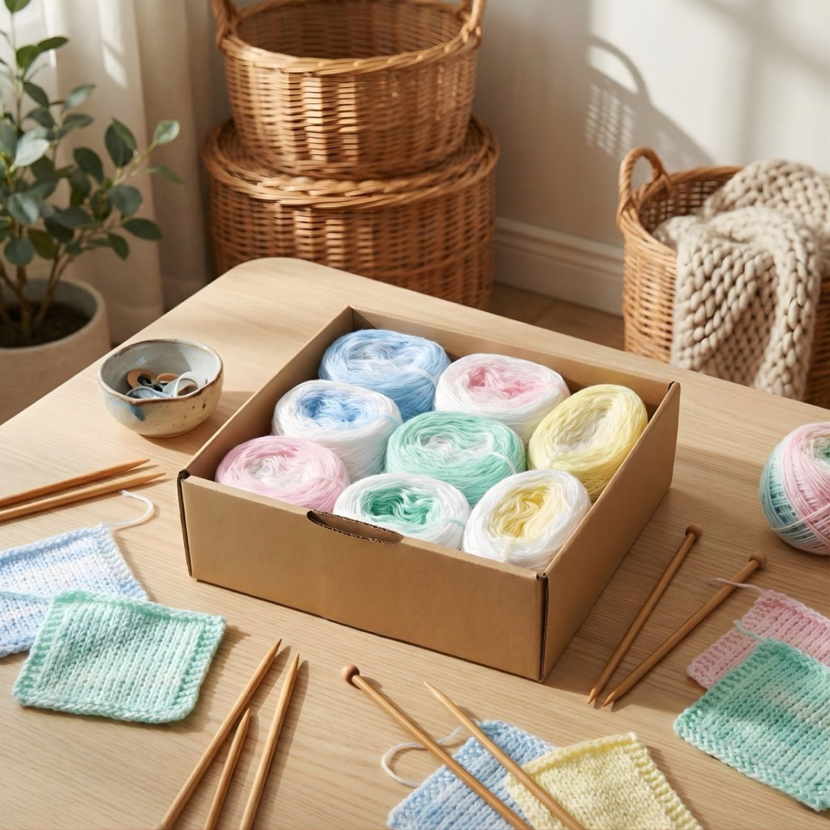 Mirror Box - Bobbel Wolle und Farbverlaufsgarn von Chiemseegarn