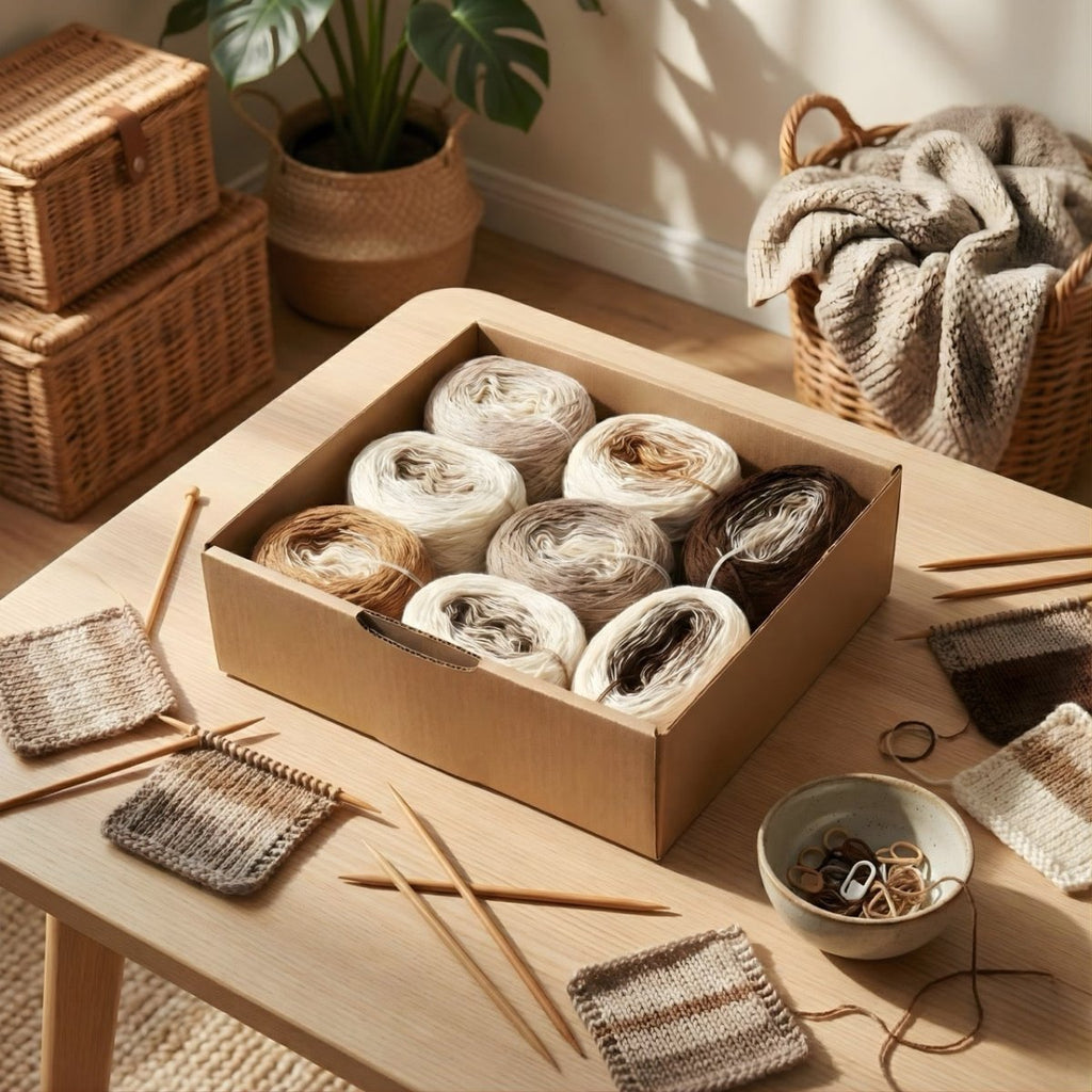 Mirror Box - Bobbel Wolle und Farbverlaufsgarn von Chiemseegarn