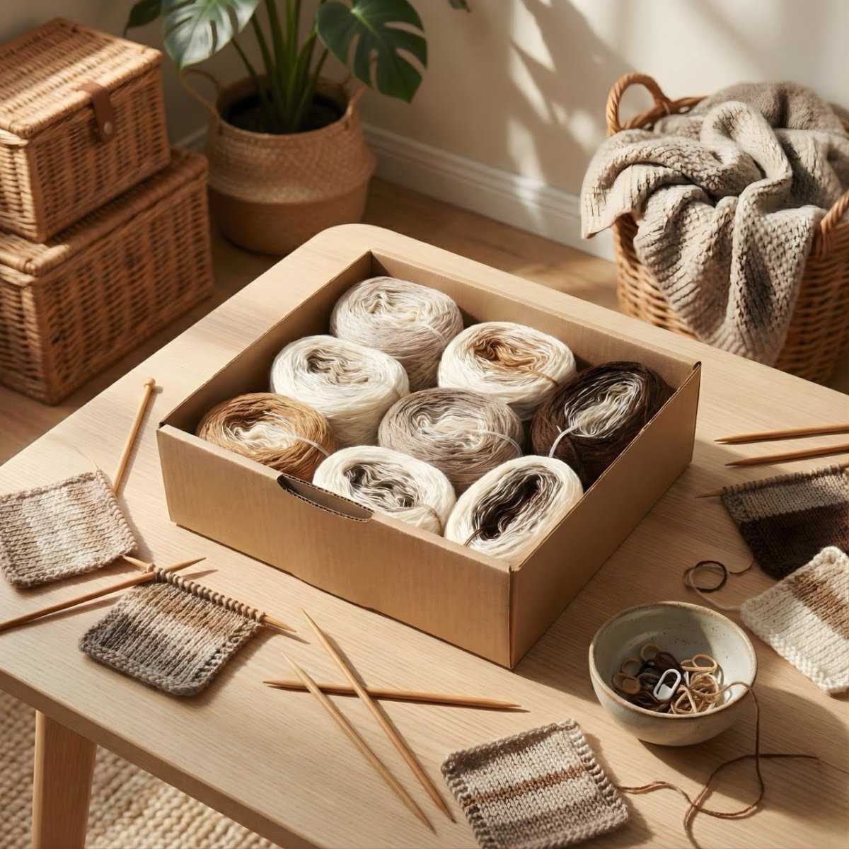 Mirror Box - Bobbel Wolle und Farbverlaufsgarn von Chiemseegarn