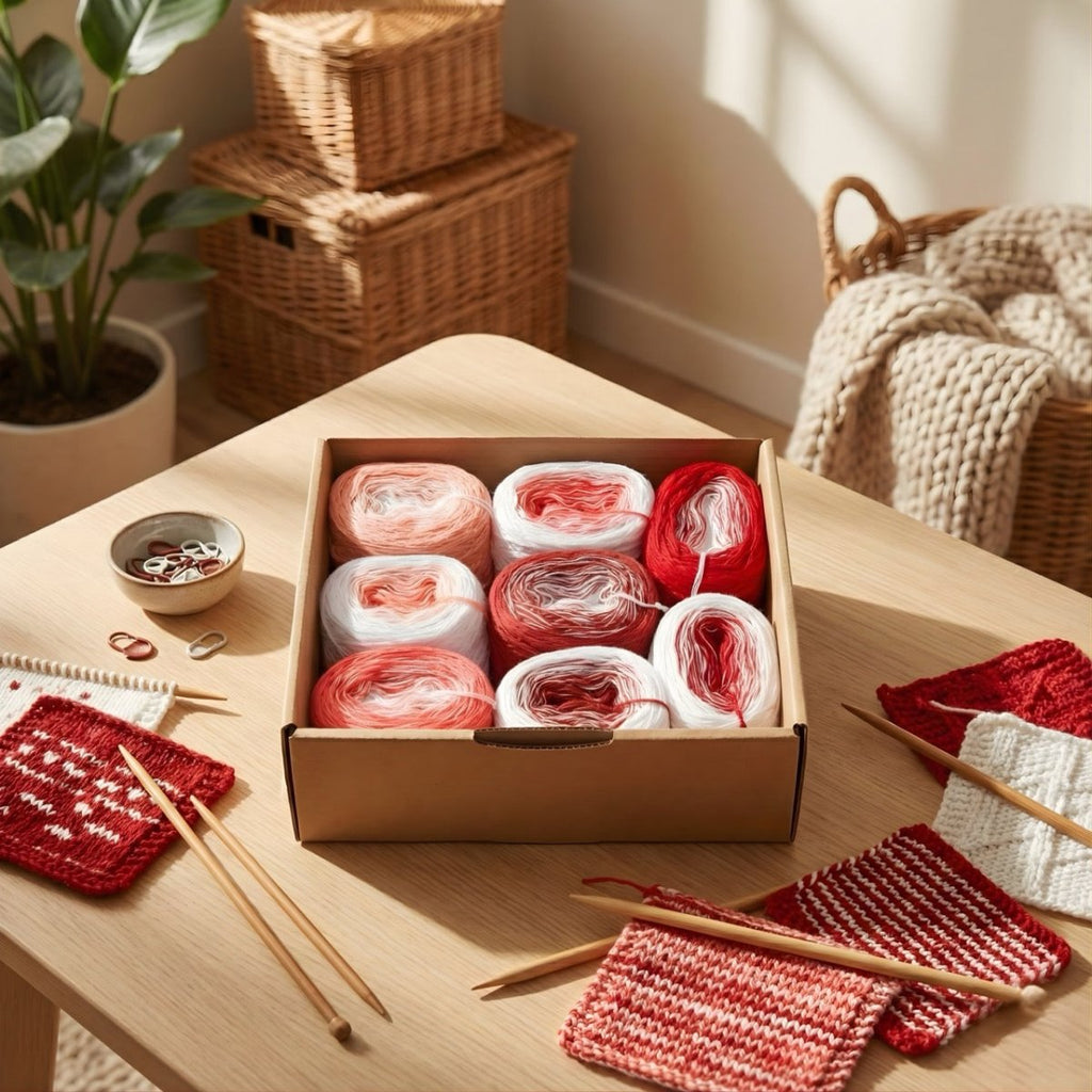 Mirror Box - Bobbel Wolle und Farbverlaufsgarn von Chiemseegarn