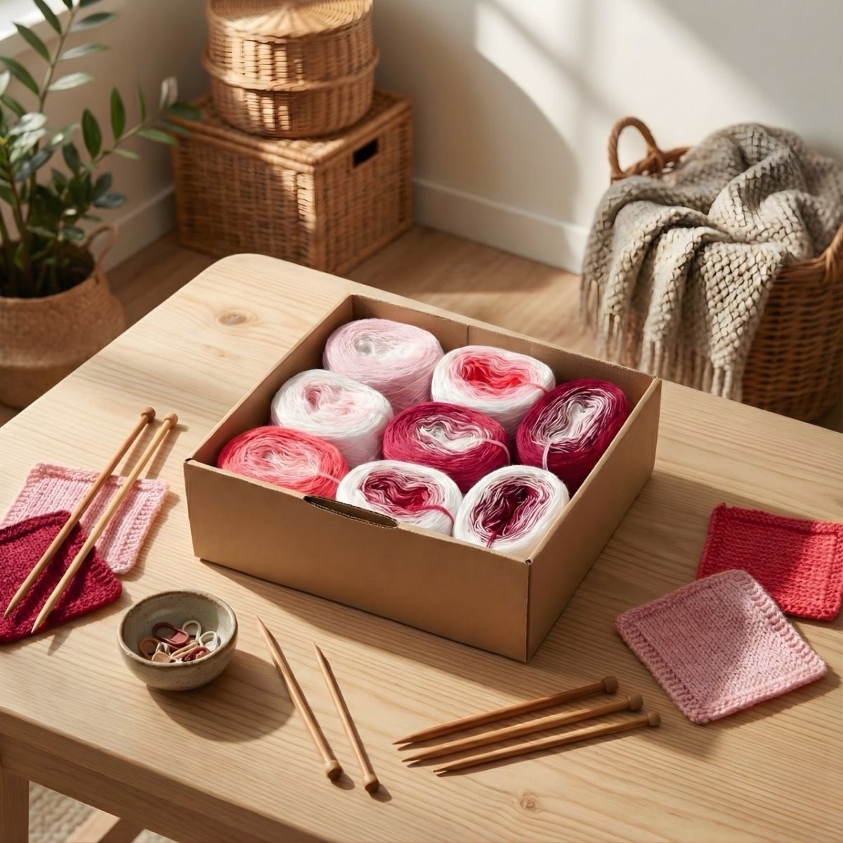 Mirror Box - Bobbel Wolle und Farbverlaufsgarn von Chiemseegarn