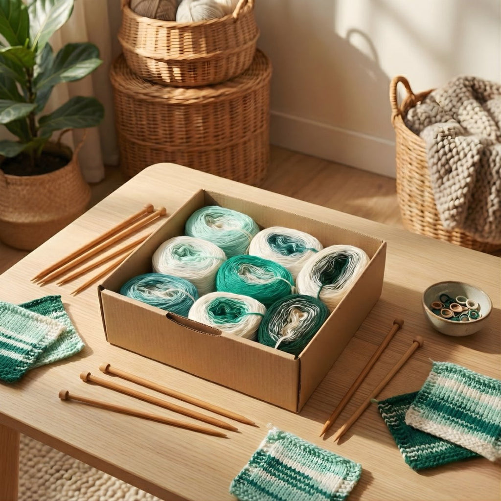 Mirror Box - Bobbel Wolle und Farbverlaufsgarn von Chiemseegarn