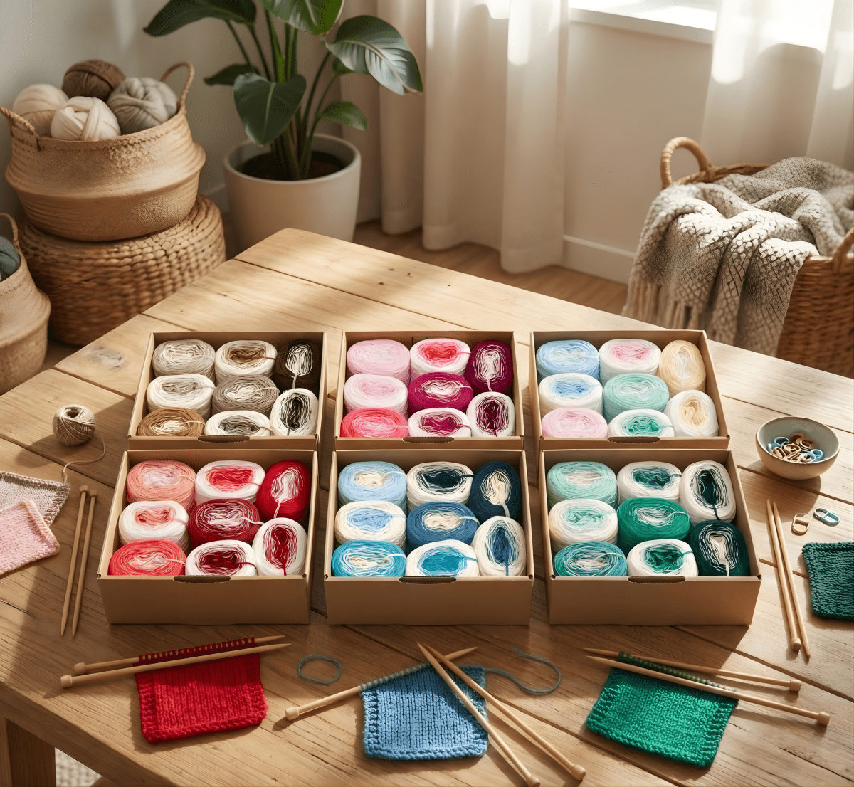 Mirror Box - Bobbel Wolle und Farbverlaufsgarn von Chiemseegarn