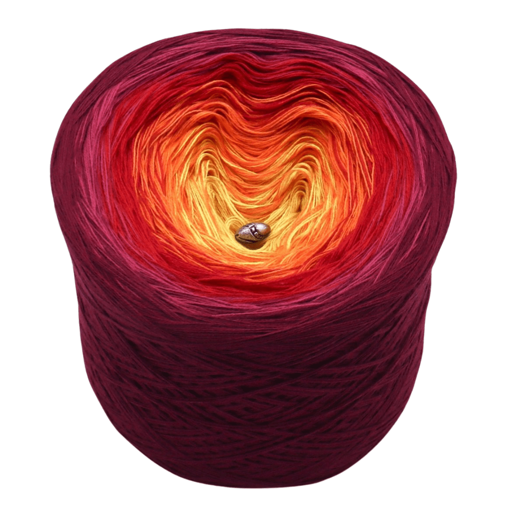 Osterfeuer - Bobbel Wolle und Farbverlaufsgarn von Chiemseegarn