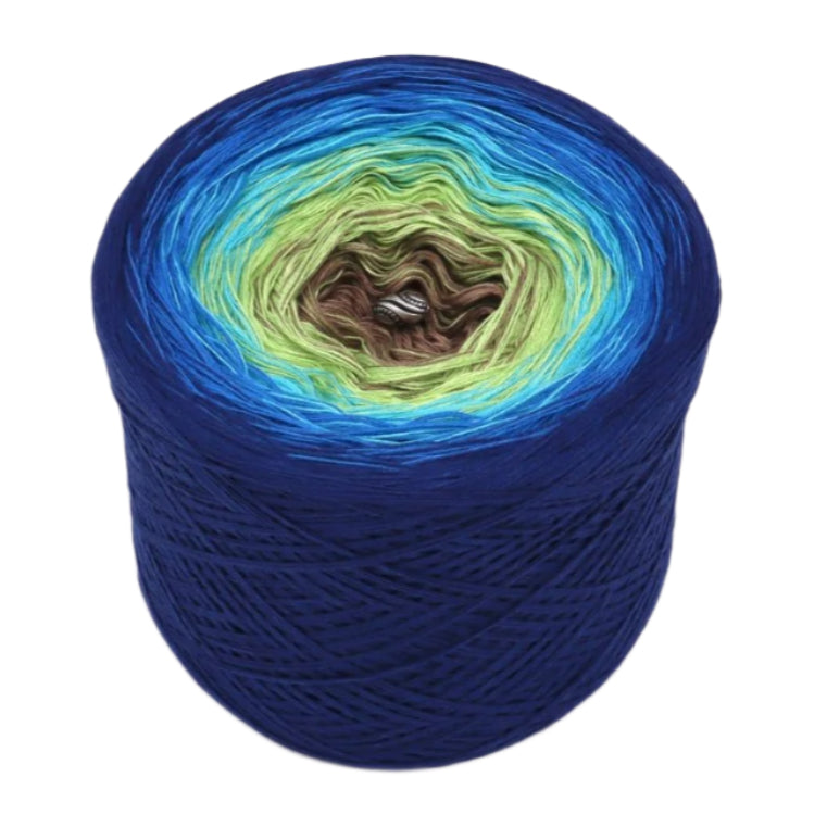 Pfauenschwanz - Bobbel Wolle und Farbverlaufsgarn von Chiemseegarn