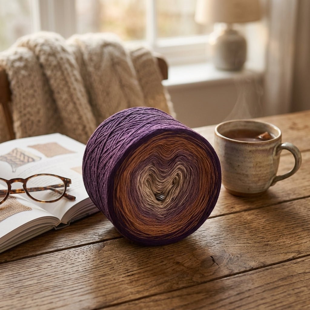 Pflaumenkuchen – Farbverlaufsgarn von Chiemseegarn