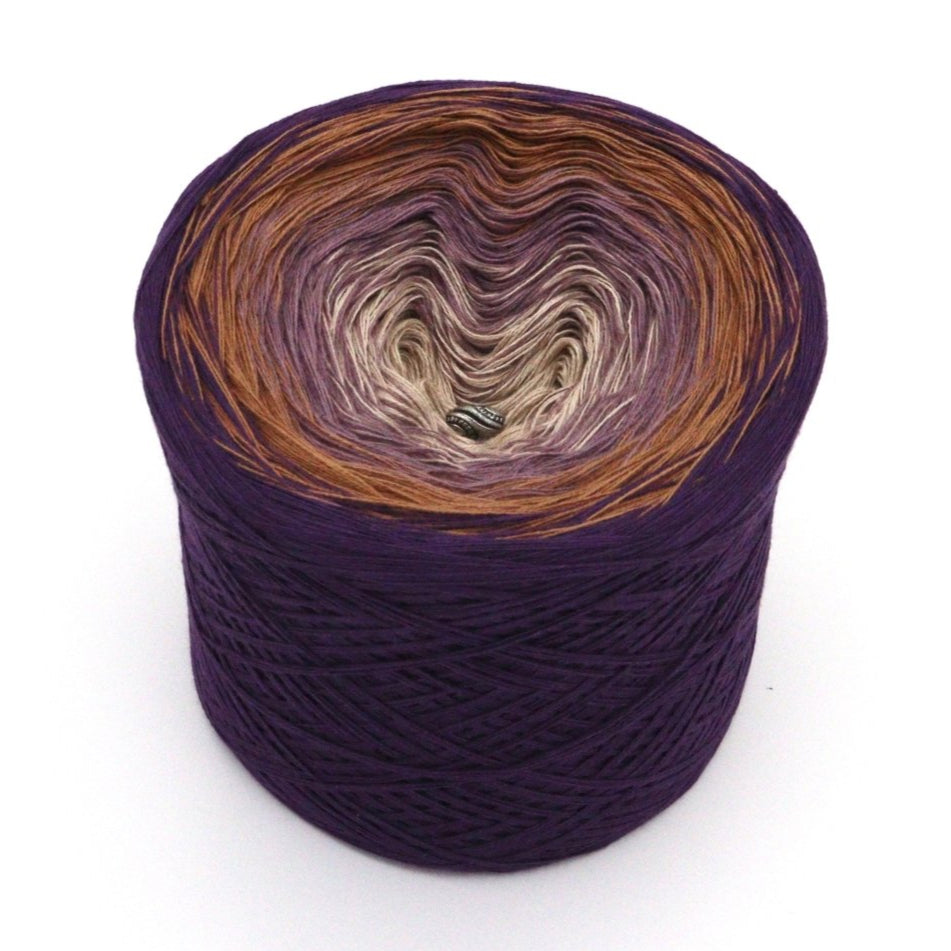 Pflaumenkuchen - Bobbel Wolle und Farbverlaufsgarn von Chiemseegarn