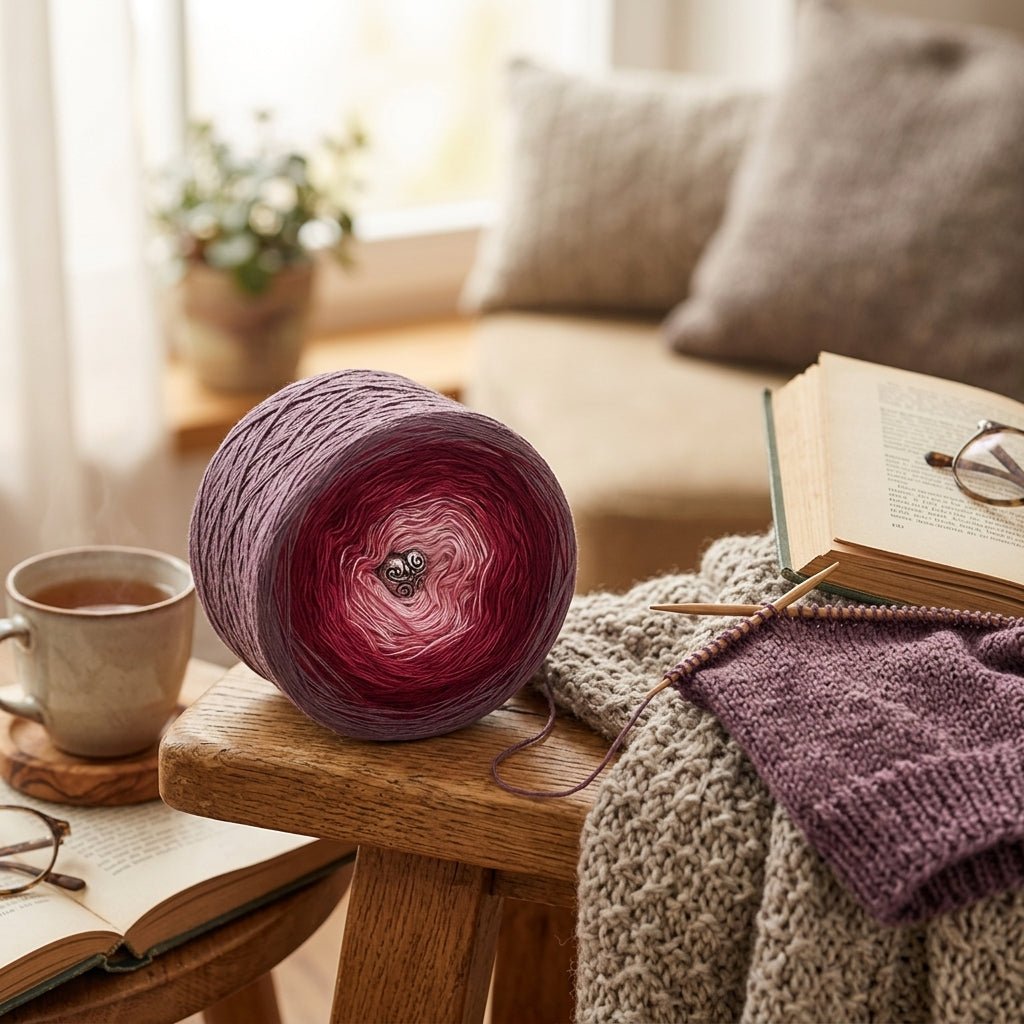 Rosarote Wolke – Farbverlaufsgarn von Chiemseegarn