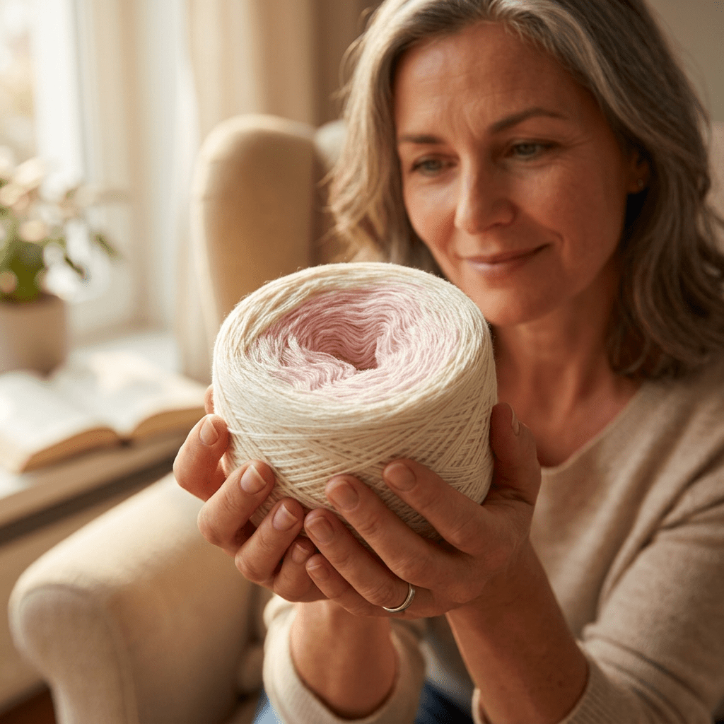 Rosenknospe – Farbverlaufsgarn von Chiemseegarn