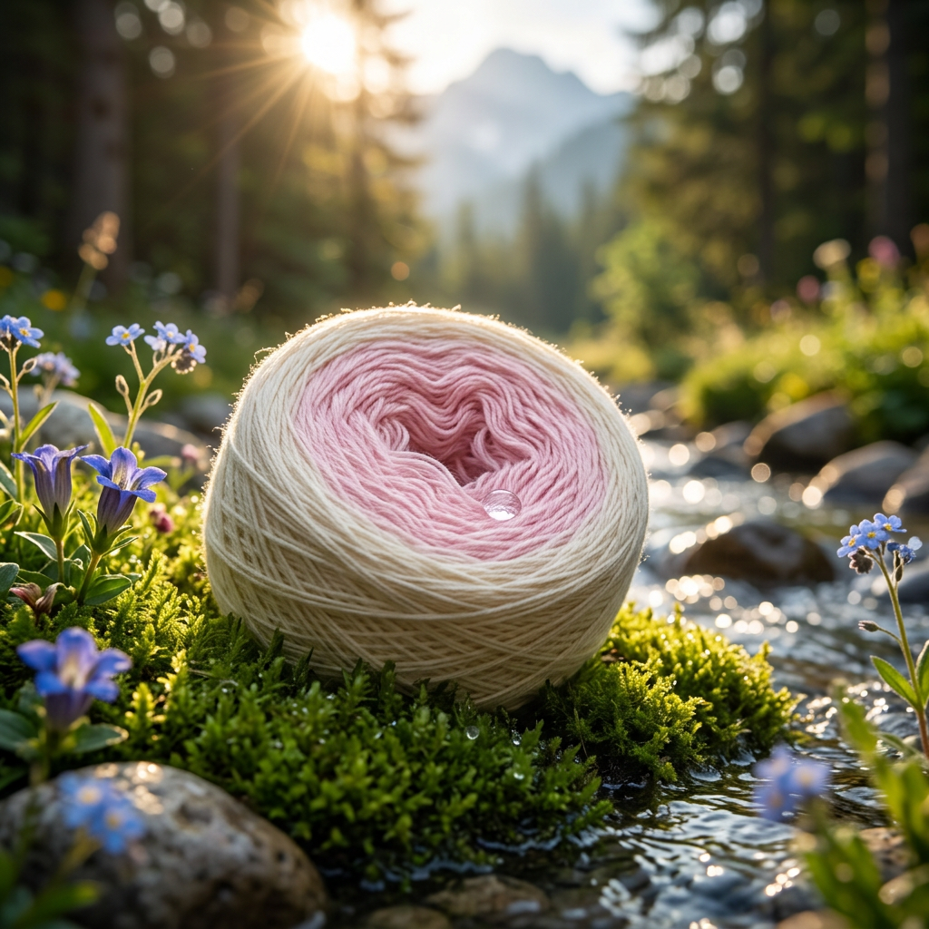 Rosenknospe – Farbverlaufsgarn von Chiemseegarn