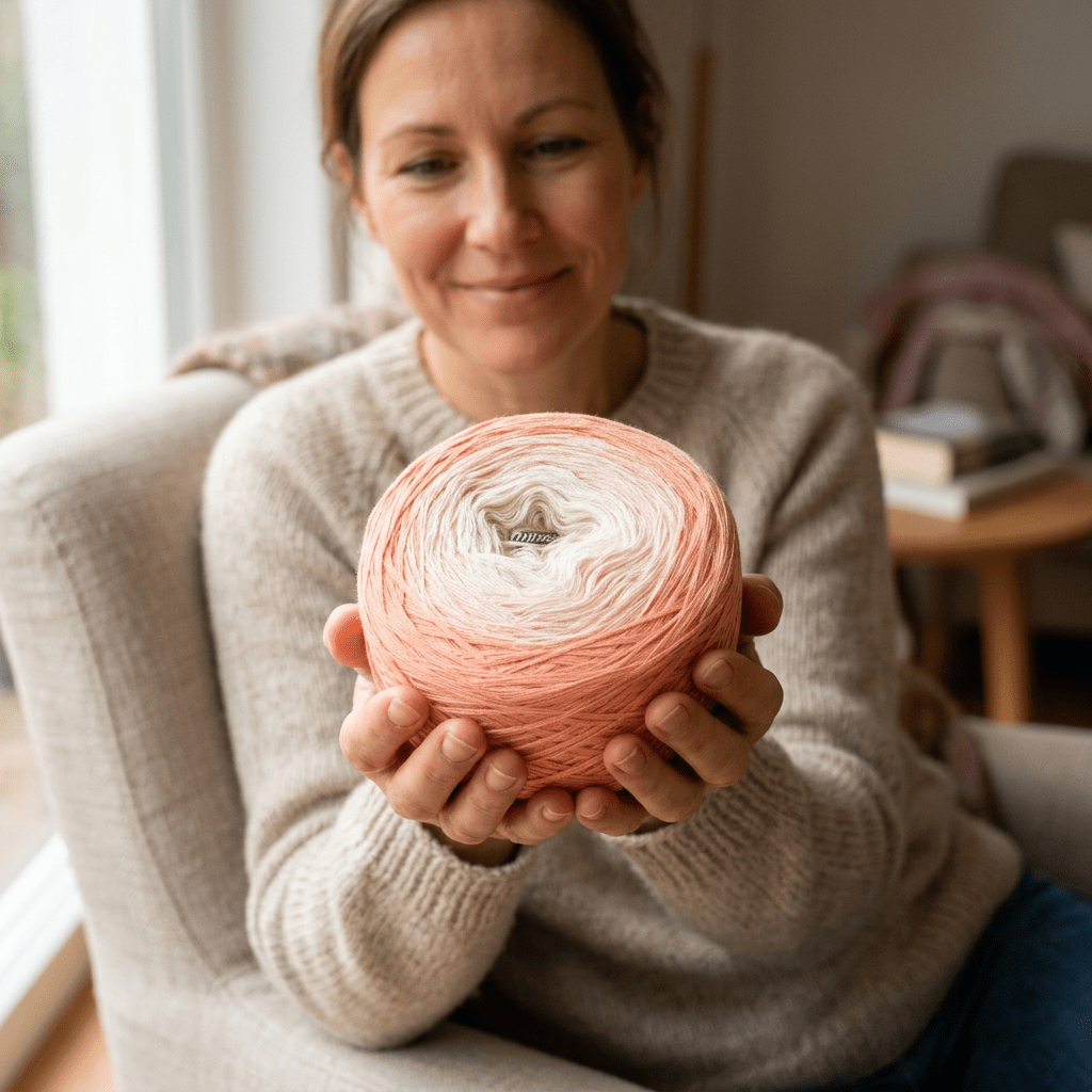 Rosenquarz – Farbverlaufsgarn von Chiemseegarn