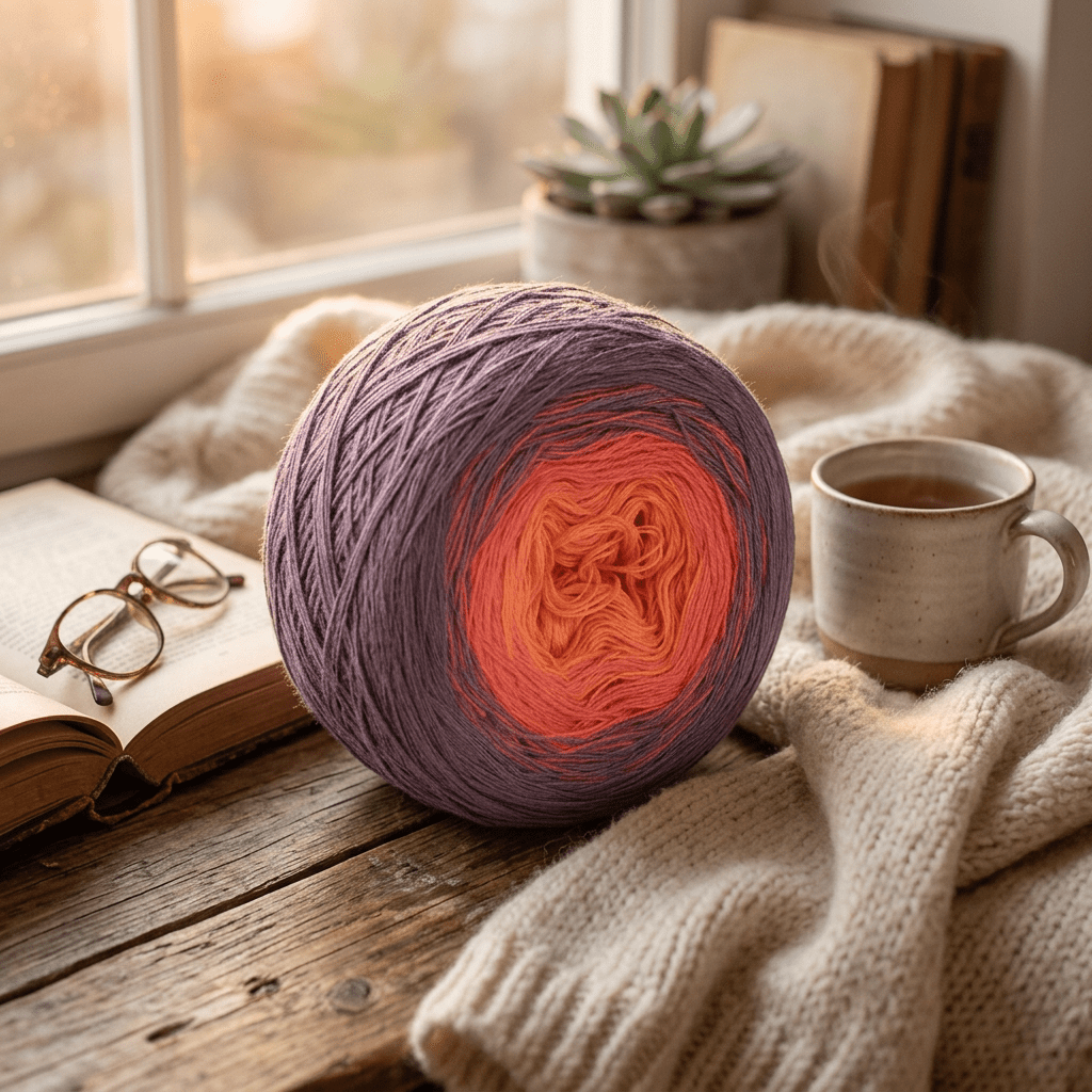 Salbeifeuer – Farbverlaufsgarn von Chiemseegarn