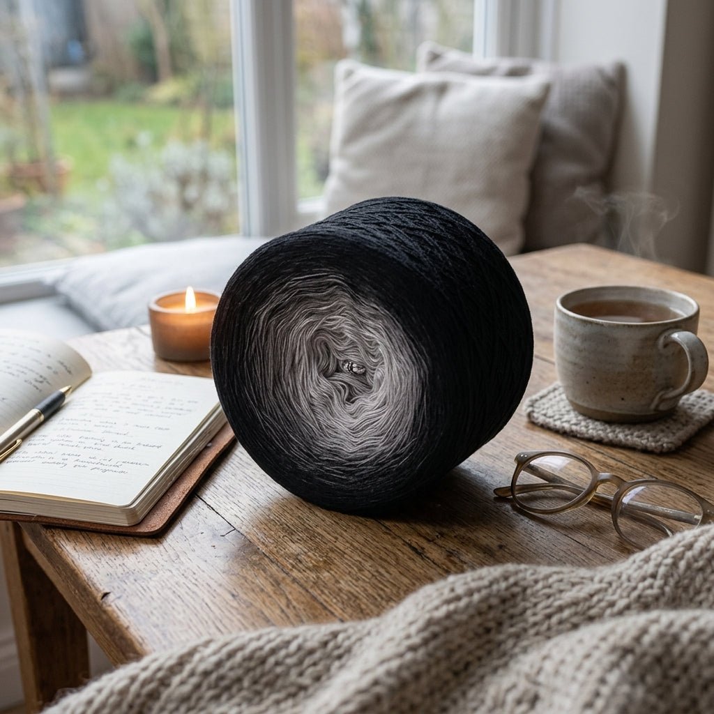 Schneenacht – Farbverlaufsgarn von Chiemseegarn