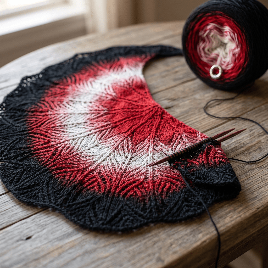 Schwarzwälder Kirsch – Farbverlaufsgarn von Chiemseegarn