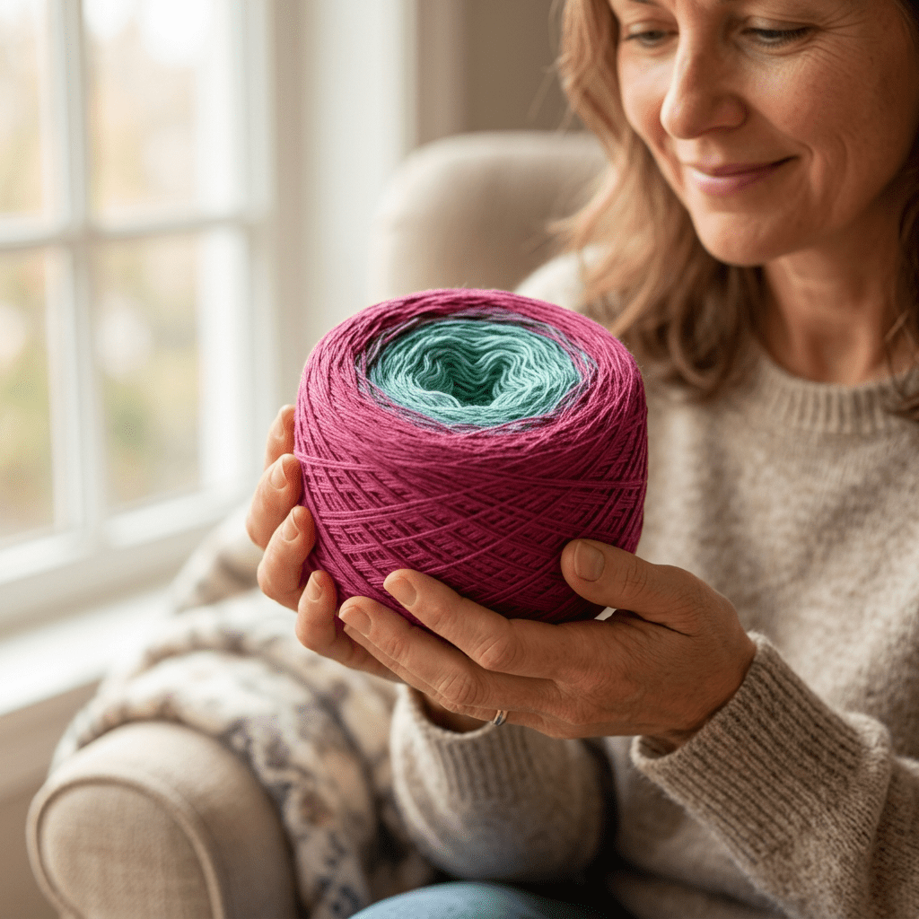 Seeanemone – Farbverlaufsgarn von Chiemseegarn