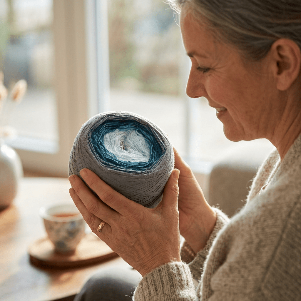 Seegestein – Farbverlaufsgarn von Chiemseegarn