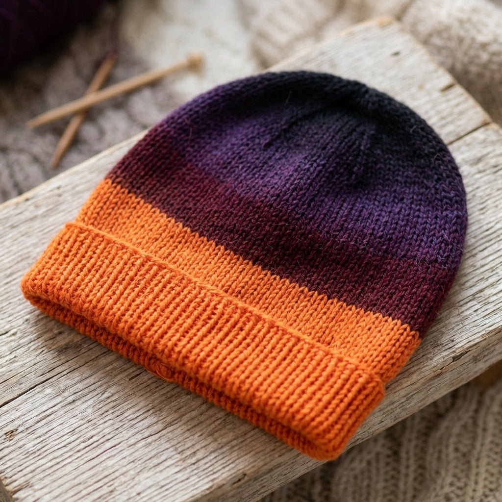 Sonnenaufgang in Norwegen – Farbverlaufsgarn von Chiemseegarn