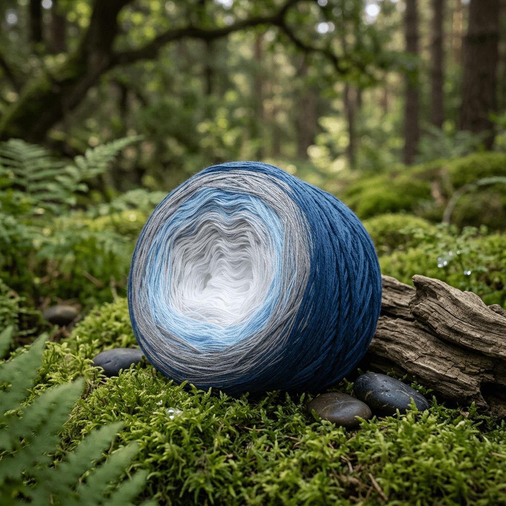 Stürmische Nordsee – Farbverlaufsgarn von Chiemseegarn