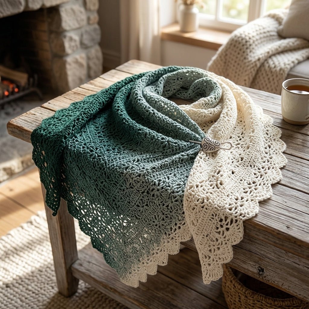 Tanne im Schnee – Farbverlaufsgarn von Chiemseegarn