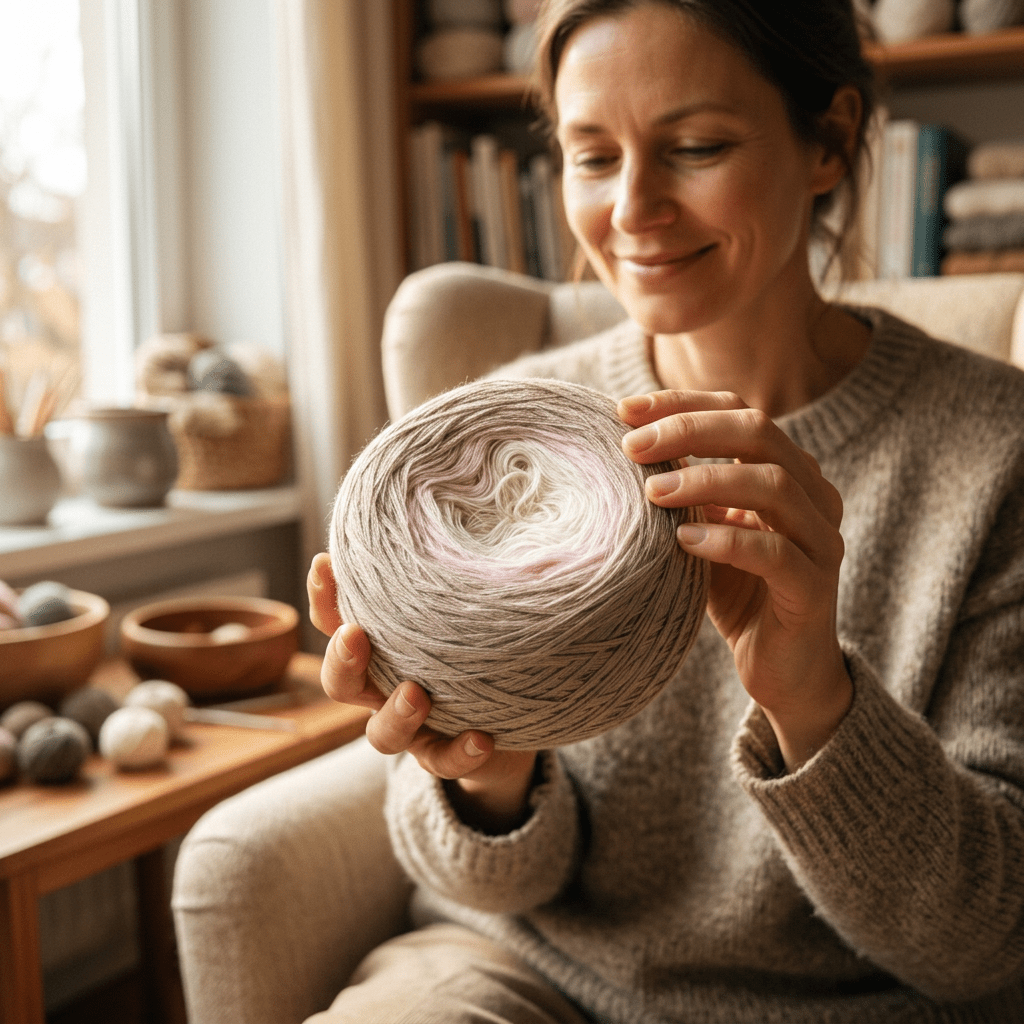 Zarte Rose – Farbverlaufsgarn von Chiemseegarn