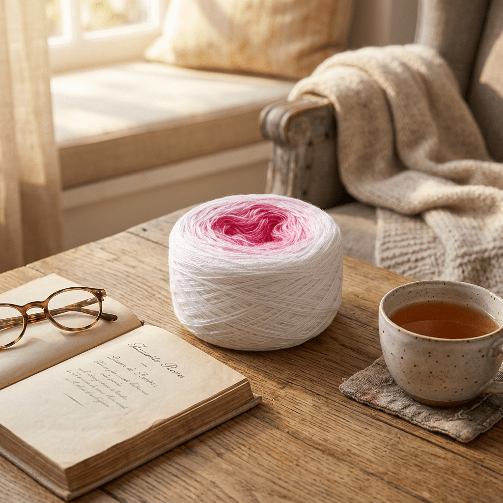 Zartes Pink – Farbverlaufsgarn von Chiemseegarn