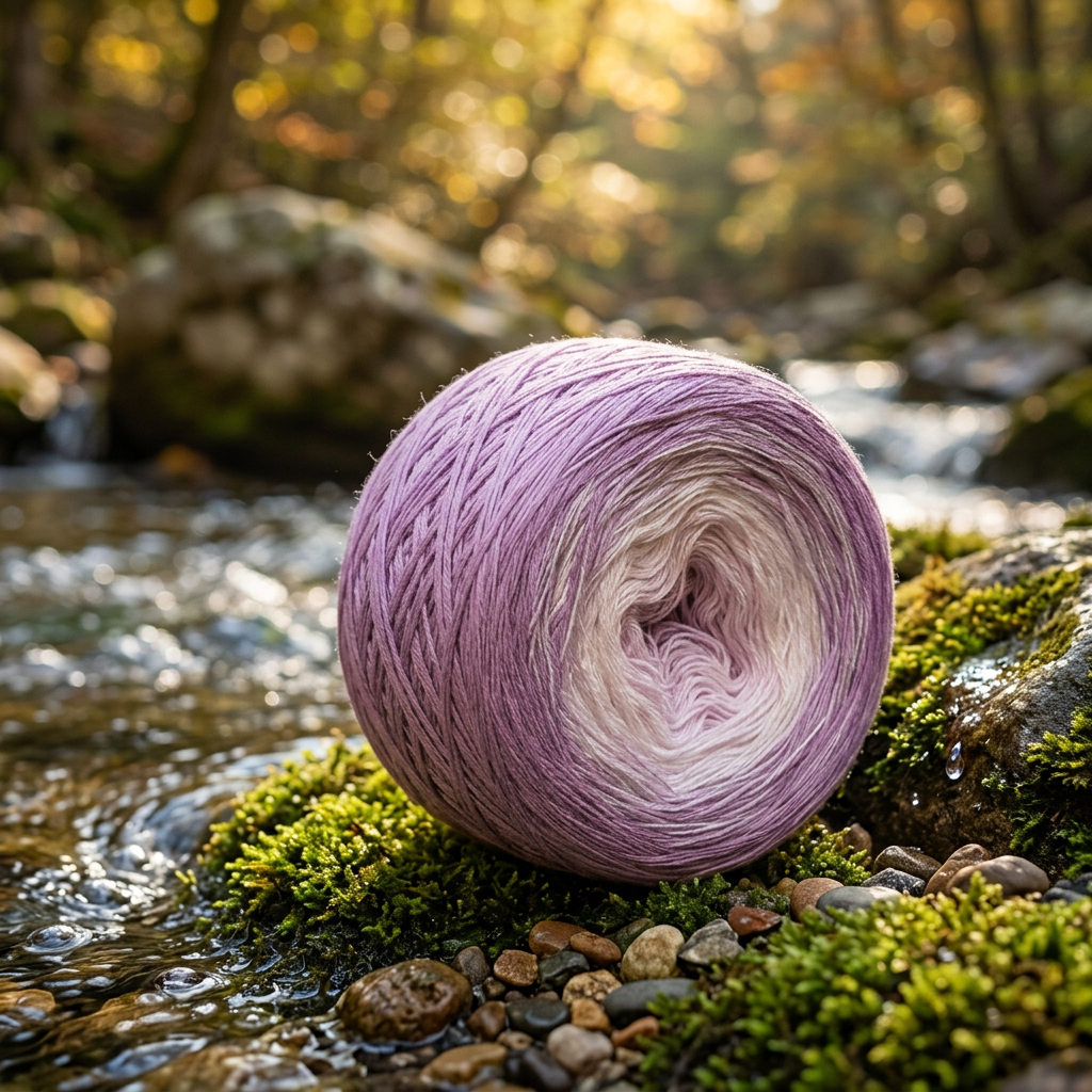 Zartes Violett – Farbverlaufsgarn von Chiemseegarn