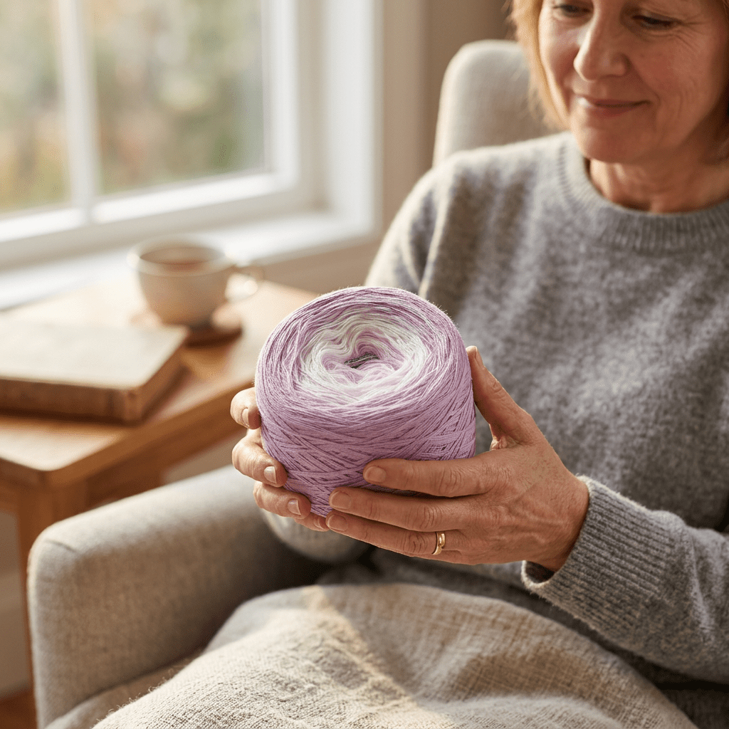 Zartes Violett – Farbverlaufsgarn von Chiemseegarn